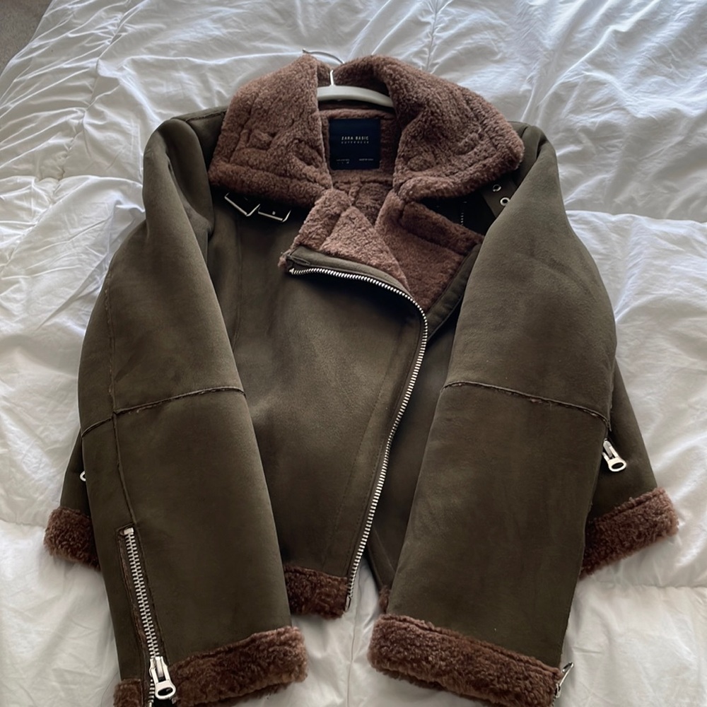 Zara Olive Green Coat